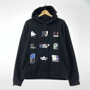 【中古】【メンズ】 PRADA プラダ UJL035 S182 1SME PULLOVER SWEATHOODIE プルオーバースウェットフーディー パーカー トップス ブランド 古着 141-230927-nm-10-fuz サイズ：S カラー：ブラック 黒 万代Net店