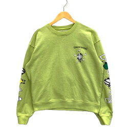 【中古】【メンズ】 CHROME HEARTS×MATTY BOY クロムハーツ×マッティボーイ 22AW PPO CHAIN GAME SWEAT CREWNECK スウェットシャツ 裏パイル トップス ブランド 古着 190-231001-gm-31-fuz サイズ：M カラー：グリーン 緑 万代Net店