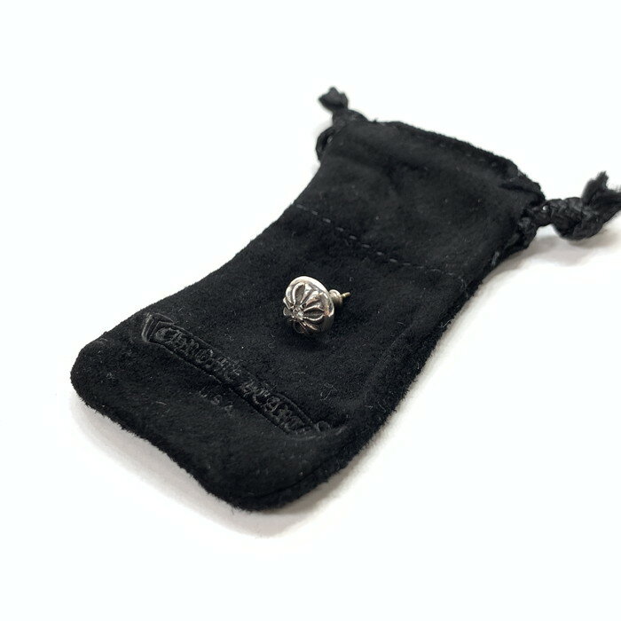 【中古】【メンズ/レディース】 CHROME HEARTS クロムハーツ 14K STUD CROSSBALL DMND クロスボールスタッド ダイヤモンド ピアス アクセサリー ブランド 190-231231-gm-37-fuz カラー：シルバー 万代Net店