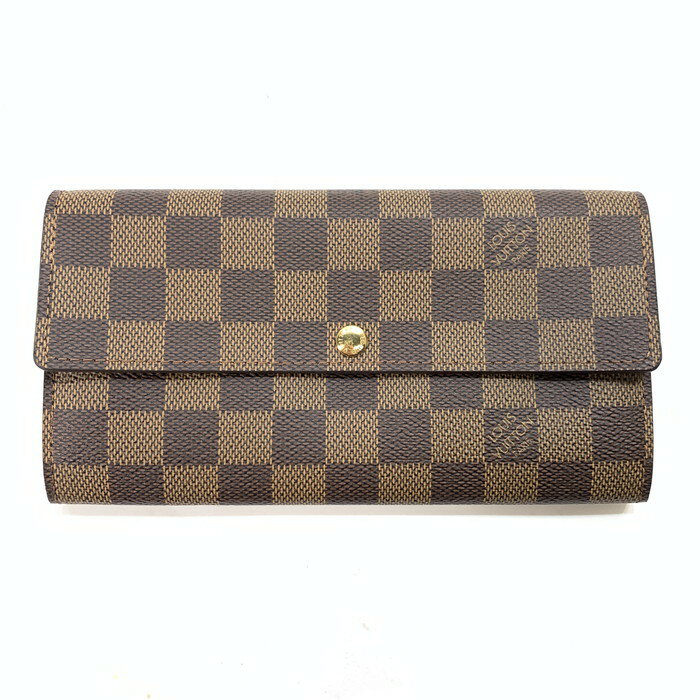 【中古】【メンズ/レディース】 LOUIS VUITTON ルイ・ヴィトン N61734 ポルトフォイユ・サラ 長財布 ブランド 179-240115-gm-14-fuz カラー：ブラウン ダミエ 万代Net店