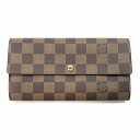 【中古】【メンズ/レディース】 LOUIS VUITTON ルイ・ヴィトン N61734 ポルトフォイユ・サラ 長財布 ブランド 179-240115-gm-14-fuz カラー:ブラウン ダミエ 万代Net店