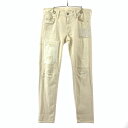 【中古】【メンズ】 POLO RALPH LAUREN ポロ・ラルフローレン REMAKE PANTS リメイク パンツ 156-240306-ak-14-fuz サイズ:25 カラー:クリーム 万代Net店