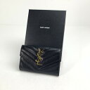 【中古】【メンズ/レディース】 YVES SAINT LAURENT イヴ・サンローラン 414404 スモールエンベロープウォレット 181-240327-st-5-fuz カラー：ブラック 万代Net店