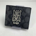 【中古】【メンズ】 COACH コーチ 二つ折り財布 キースへリング コラボ 181-240328-st-2-fuz カラー：ブラック 万代Net店