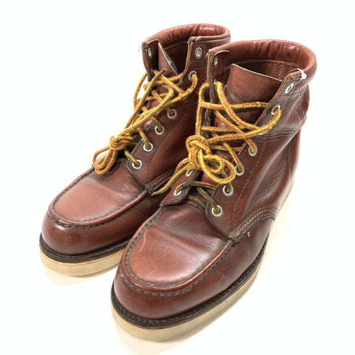 【中古】【メンズ】 Chippewa チペワ 白タグ モックトゥ ワークブーツ シューズ 靴 ブーツ 164-240407-gm-22-fuz サイズ：7 カラー：ブラウン 万代Net店