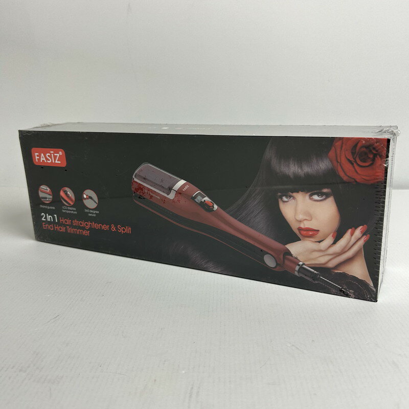 【中古】 FASIZ ヘアアイロン ストレート・枝毛切り両用 枝毛除去 切れ毛 枝毛カッター 枝毛カット ストレートヘアアイロン 150~230℃温度調整 レッド 101-240414-st-1-fuz 万代Net店