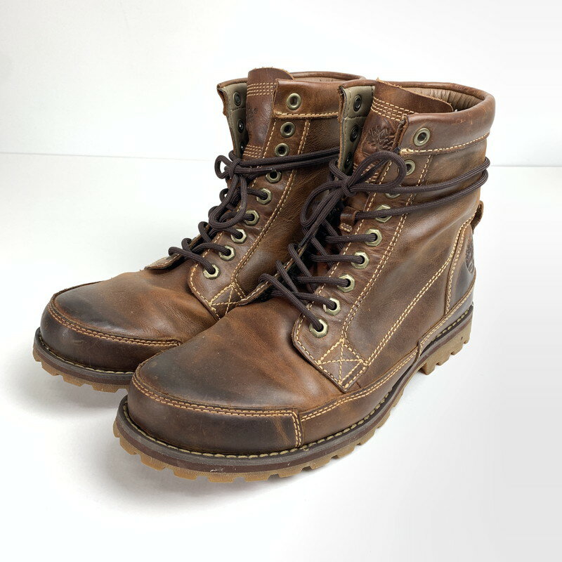 【中古】【メンズ】 Timberland ティンバーランド 155551 レザー ブーツ 164-240415-ak-15-fuz サイズ：26.5 カラー：ブラウン 万代Net店