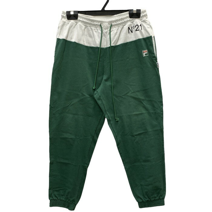 【中古】【メンズ】 N°21×FILA スウェットパンツ ボトムス ブランド 古着 159-240505-gm-29-fuz サイズ:L カラー:グリーン 万代Net店