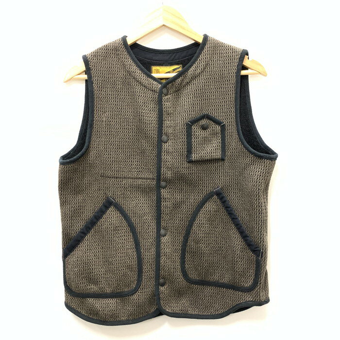 【中古】【メンズ】 Pherrow's フェローズ 09F-SWV1 WOOL VEST ウールベスト トップス ブランド 古着 145-240505-gm-23-fuz サイズ：M カラー：グレー 万代Net店