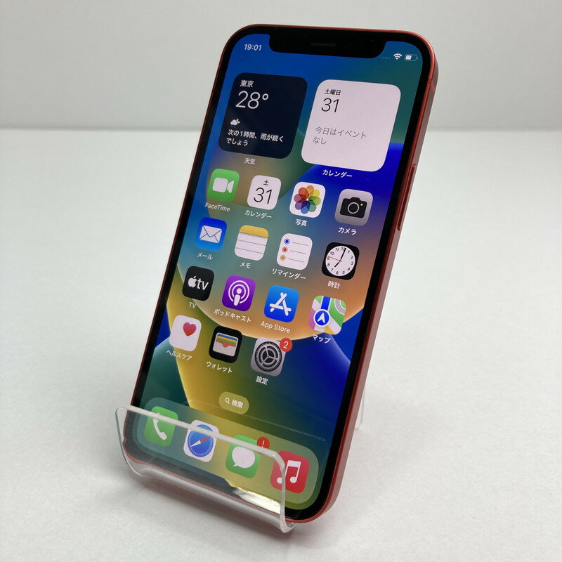 【中古】Apple アップル SIMフリー ○判定 iPhone12 mini 64GB MGAE3J/A 109-240831-nm-2-fuz カラー：レッド 万代Net店