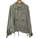 【中古品】【メンズ】 ANCELLM SILK SUEDE WRAP BLOUSON シルク スエード ブルゾン 140-241019-st-1-fuz サイズ:2 カラー:グレー 万代Net店