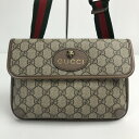 【中古】【メンズ/レディース】 GUCCI グッチ 493930 GGスプリーム ベルトバッグ ウエストバッグ ボディバッグ 180-241025-mh-9-f...