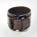 【中古品】【メンズ】 NEIGHBORHOOD ネイバーフッド レザーバングル ブランド アクセサリー 193-241227-gm-34-fuz カラー:ブラウ...