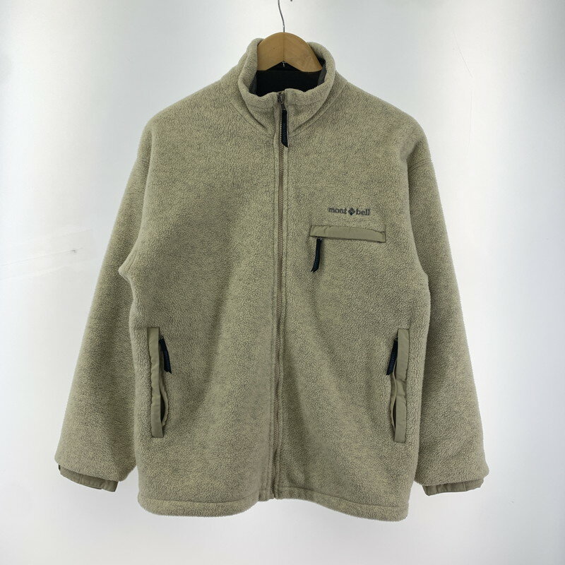【中古品】【メンズ】 MONTBELL モンベル FULL ZIP フルジップ フリース ジャケット アウター 古着 144-250502-mh-09-fuz サイズ:M カラー:アイボリー 万代Net店