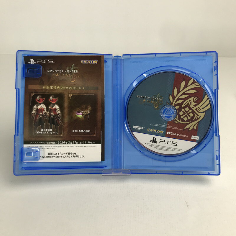 【中古美品】 PlayStation5 PS5 プレイステーション5 プレステ5 ソフト モンスターハンターワイルズ [CERO区分_C/ 15歳以上対象] 026-250527-mh-08-fuz 万代Net店