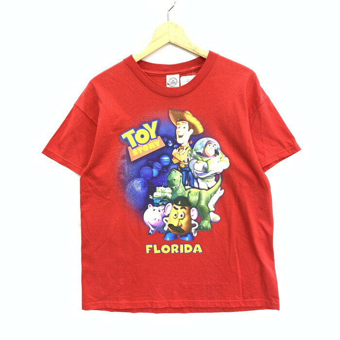 【中古品】【メンズ】 USED 00s TOY STORY CHARACTER TEE 半袖Tシャツ カットソー トップス ブランド 古着 145-250622-gm-28-fuz サイズ：XL カラー：レッド 万代Net店