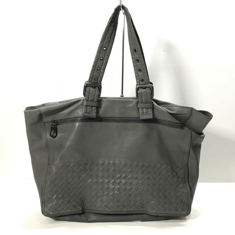 【中古品】 BOTTEGA VENETA イントレチャート トートバッグ カバン ボッテガ ヴェネタ 180-250721-mh-12-fuz カラー：グレー 万代Net店