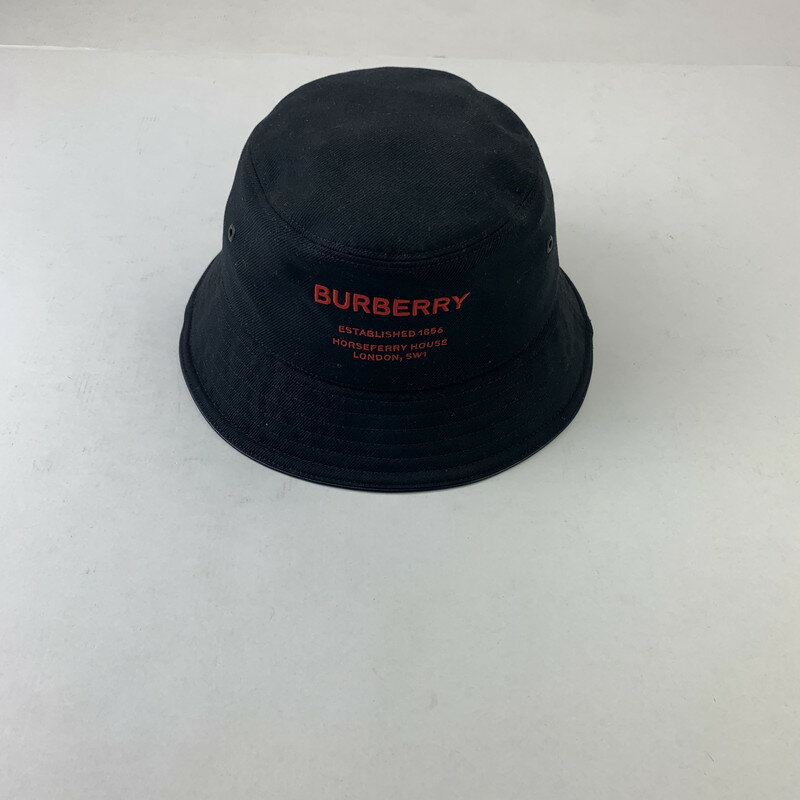楽天スーパーSALE 10%OFF~【中古品】【メンズ】 BURBERRY ホースフェリーモチーフバケットハット 帽子 バーバリー 185-250814-st-21-fuz サイズ：M カラー：ブラック 万代Net店