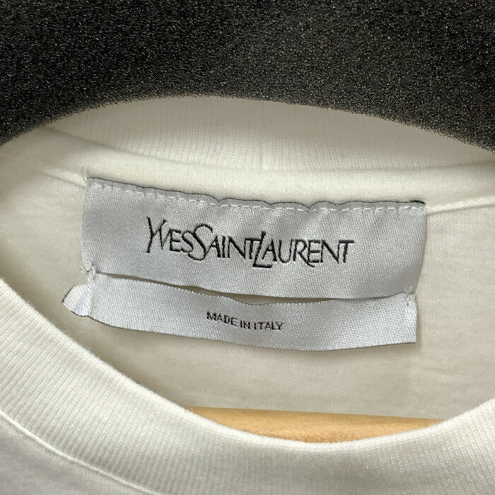 【中古品】【メンズ】 SAINT LAURENT サンローラン 半袖Tシャツ トップス ブランド 古着 141-250921-gm-33-fuz サイズ：M カラー：ホワイト 万代Net店