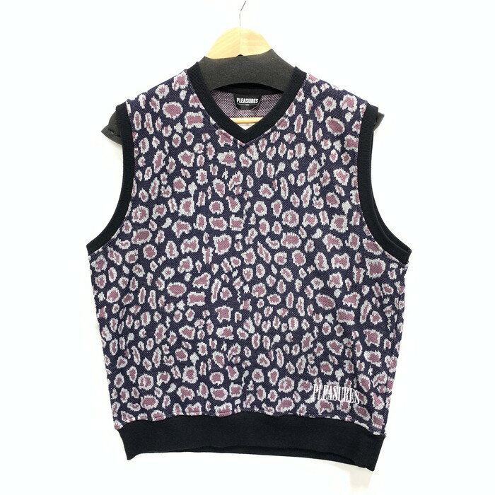 【中古品】【メンズ】 PLEASURES アニマル柄 ニットベスト トップス ブランド 古着 142-250927-gm-40-f..