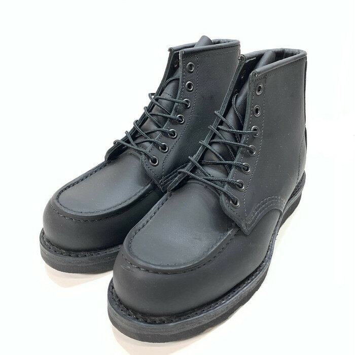 【中古品】【メンズ】 RED WING レッドウィング 8074 CLASSIC MOC BOOTS クラシックモックブーツ シューズ 靴 164-251108-gm-05-fuz サイズ：US7(25cm) カラー：ブラック 万代Net店