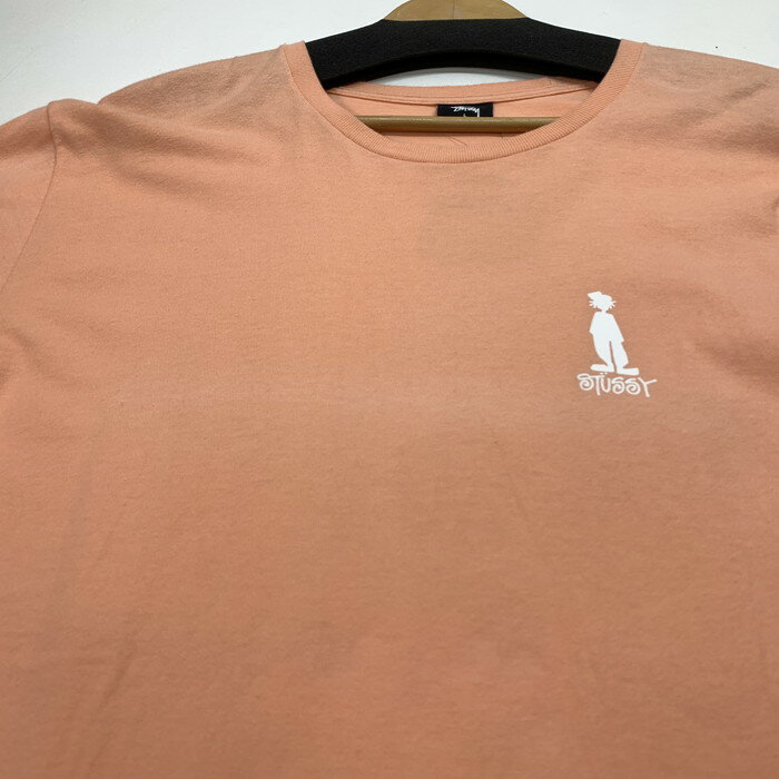 【中古品】【メンズ】 STUSSY ステューシー 半袖Tシャツ シャドーマン ブランド 古着 142-251109-gm-24-fuz サイズ：L カラー：ピンク 万代Net店