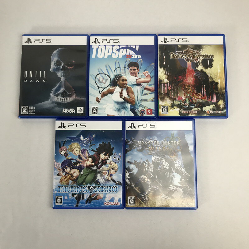 【中古美品】 PlayStation 5 PS5 プレイステーション5 プレステ5 ソフト 5本 まとめ モンハン TOPSPIN など 023-251125-mh-11-fuz 万代Net店