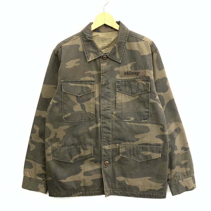 【中古品】【メンズ】 STUSSY ステューシー MILITARY JACKET ミリタリージャケット ブランド 古着 142-251129-gm-26-fuz サイズ：M カラー：ブラウン カモフラ 万代Net店