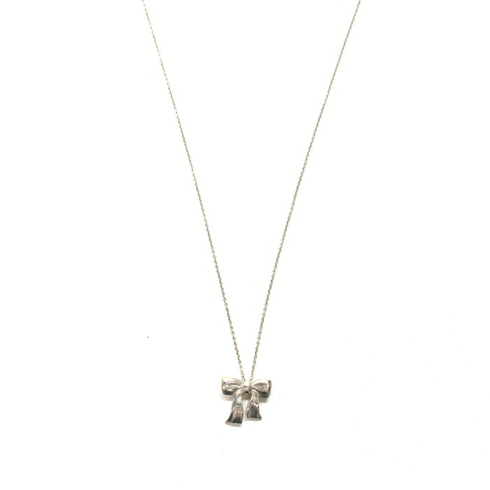 【中古品】【レディース】 TIFFANY&Co. ティファニー リボン型 SILVER 925 ネックレス ブランド アクセサリー 182-251213-gm-06-fuz カラー：シルバー 万代Net店