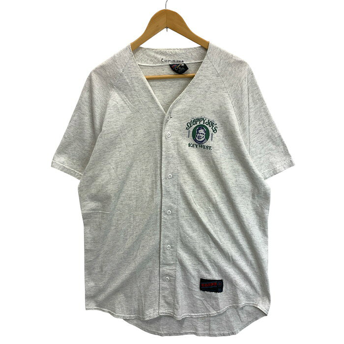  SOFFES BASEBALL SHIRT 半袖シャツ ベースボールシャツ 80s ブランド 古着 145-260314-gm-17-fuz サイズ：XL カラー：グレー 万代Net店