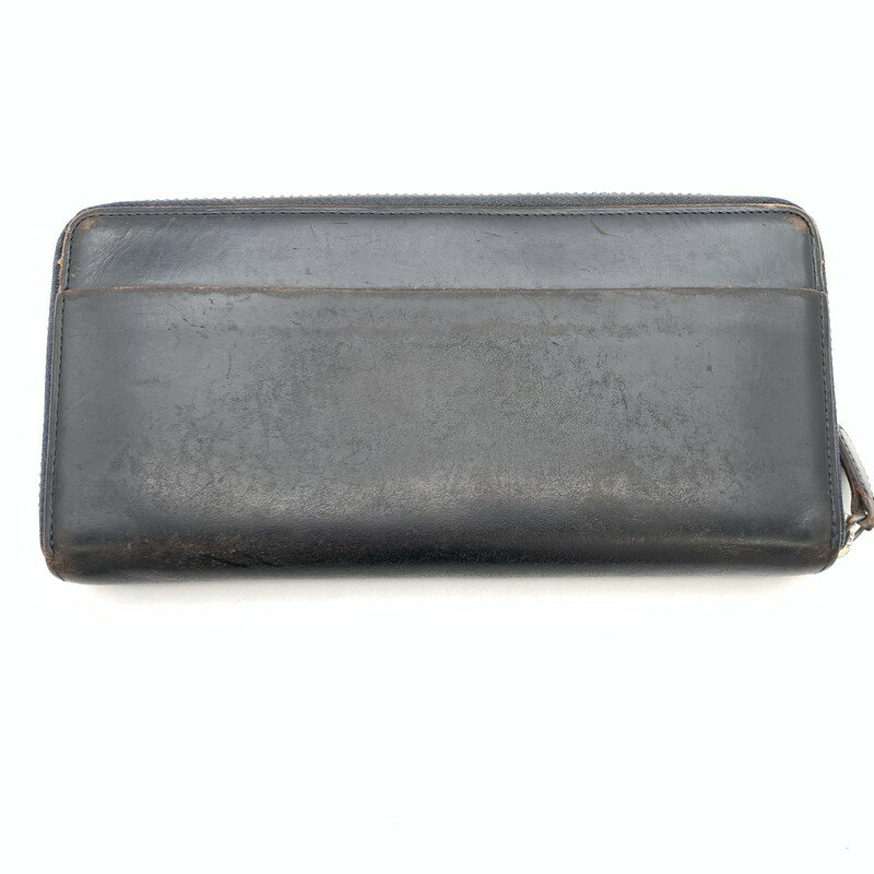 男士皮夹 - 【中古品】【メンズ】 GANZO ガンゾ レザー長財布 ブランド ウォレット 200-260418-gm-23-fuz カラー：ブラック 万代Net店