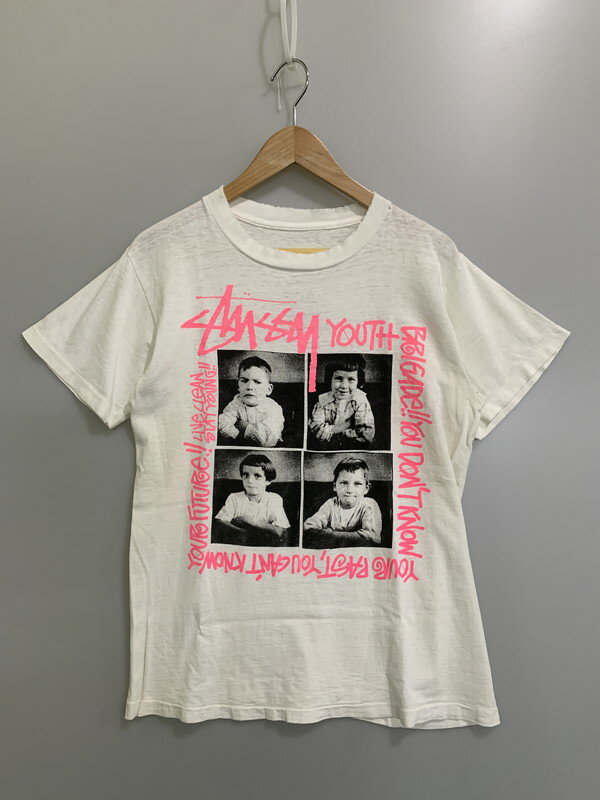 Rakuten - 【現状渡し品】【メンズ】 OLD STUSSY オールド ステューシー 80~90's STEDMAN 4KIDS PRINT T-SHIRT VINTAGE 80-90年代 ステッドマン 4キッズ プリント Tシャツ USA製 半袖 ヴィンテージ 146-260607-SH-12-hon サイズ：表記無し 下記参照 カラー：ホワイト 万代Net店