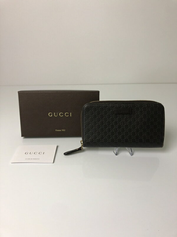 Rakuten - 【中古品】【メンズ/レディース】 GUCCI グッチ マイクログッチシマ ラウンドファスナー ロングウォレット 449391 長財布 181-260607-SH-16-hon カラー：ブラウン 万代Net店