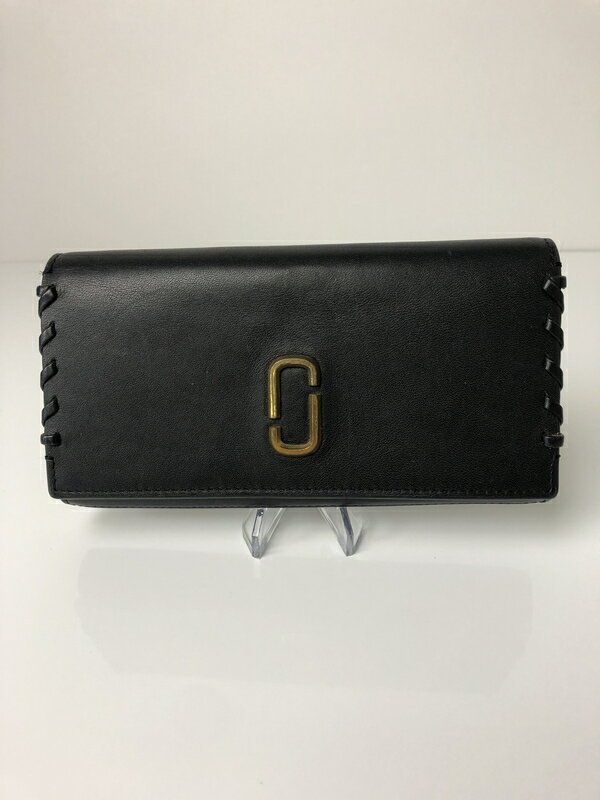 【中古品】【レディース】 MARC JACOBS マークジェイコブス DOUBLE J ダブルJ レザーロングウォレット 長財布 200-260607-SH-19-hon カラー：ブラック 万代Net店