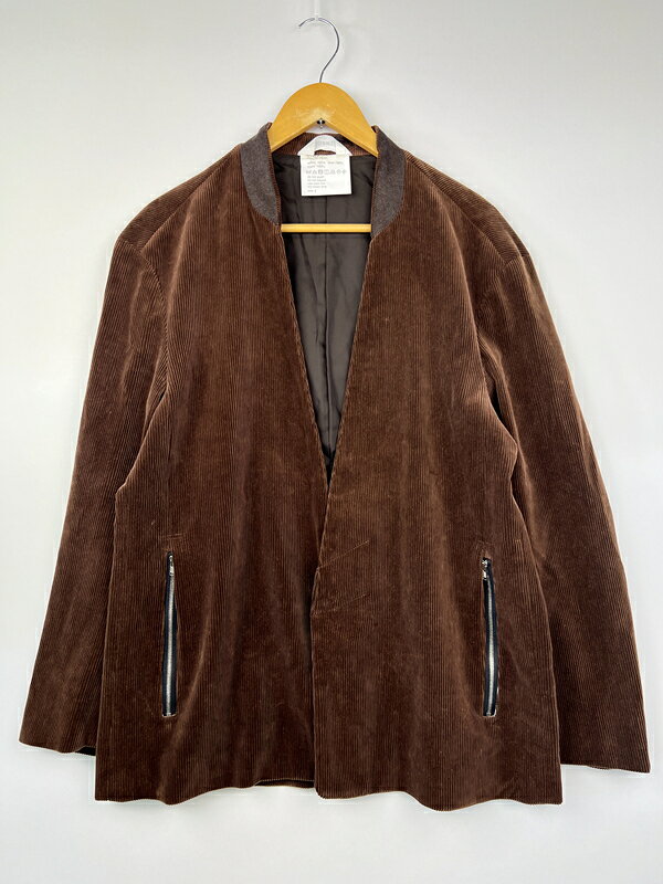【中古品】【メンズ】 DIGAWEL ディガウェル NO COLLAR JACKET (1)(CORDUROY) DWROB023 ノーカラージャケット ライトアウター 140-260815-kk-05-hon サイズ：2 カラー：ブラウン 万代Net店