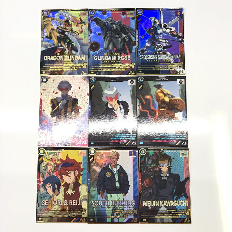 【中古品】 ガンダムアーセナルベース ダブリカード無し パイロット&MS 計9枚 まとめ トレーディングカード トレカ 078-260910-AS-34-hon 万代Net店