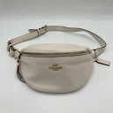 【中古品】【メンズ/レディース】 COACH コーチ F48738 ウエストバッグ ウエストポーチ LEATHER ペブルド レザー ベルトバッグ 180-25...