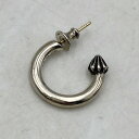 【中古】【メンズ/レディース】 CHROME HEARTS クロムハーツ 14K HOOP PLAIN プレーンフープ ピアス 片耳用 アクセサリー 190-240418-ay-05-izu カラー：シルバー 万代Net店