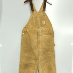 【中古】【メンズ】 Carhartt カーハート UFCW ダック地オーバーオール 157-240427-mk-53-izu サイズ：42×30 カラー：キャメル 万代Net店