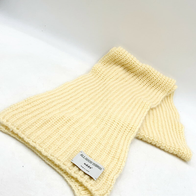 【中古】【メンズ/レディース】 ODDS オッズ ALL GOOD THINGS 日本製 MUFFLER オールグッドシング マフラー 小物 服飾雑貨 187-240910-mm-06-izu カラー：イエロー 万代Net店