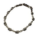 【中古】【メンズ】 GABORATORY SV925 SCULPTED OVAL 2 BULLDOG 11 SKULL WALLET CHAIN ガボラトリー ...