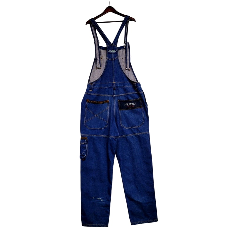 【中古品】【メンズ】 FUBU JEANS DENIM OVERALL フブジーンズ デニム オーバーオール 157-241102-as-32-izu サイズ：XXL カラー：インディゴ 万代Net店