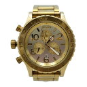 【中古品】【メンズ/レディース】 NIXON ニクソン THE 42-20 CHRONO クロノ シルバー文字盤 腕時計 197-250127-as-21-iz...