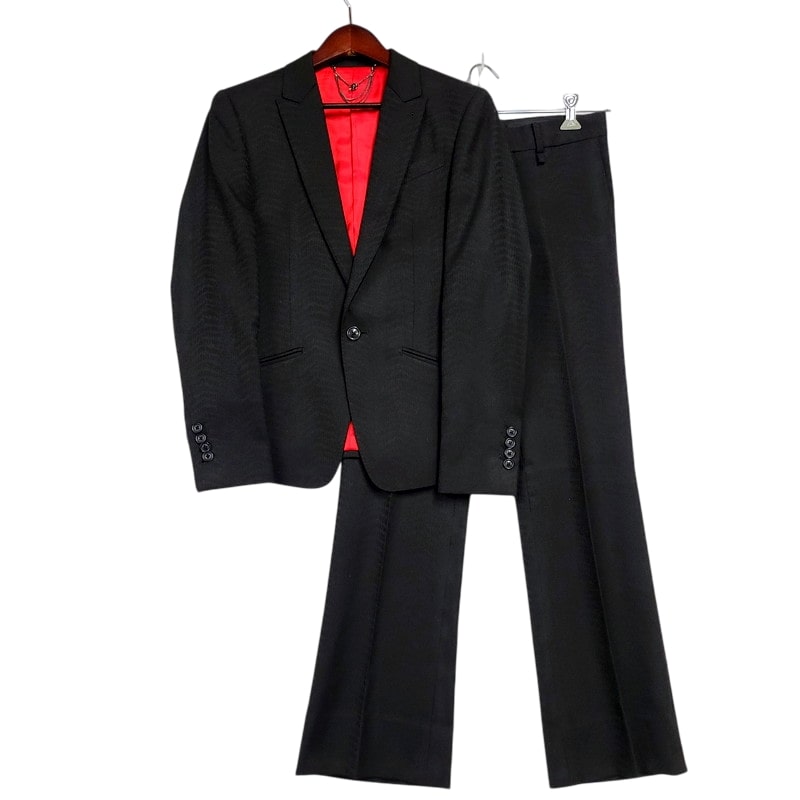 【中古品】【メンズ】 Buffalo Bobs バッファローボブズ PYTHON JACQUARD SUIT SET-UP TKC7134 ジャガード スーツ セットアップ 140-250212-as-30-izu サイズ:1 カラー:ブラック 万代Net店