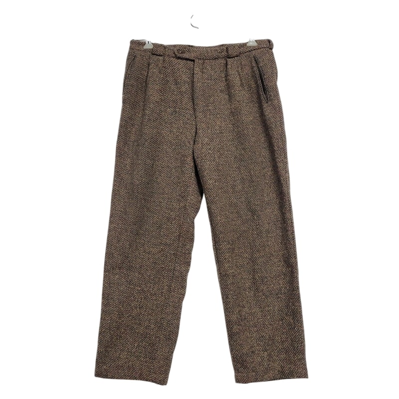【現状渡し品】【メンズ】 USED EURO VINTAGE ユーロヴィンテージ 60S-70S WOOL SLACKS ウール スラックス 西ドイツ製 OPTIジッパー パンツ ボトムス 157-250316-as-16-izu カラー:ブラウン 万代Net店