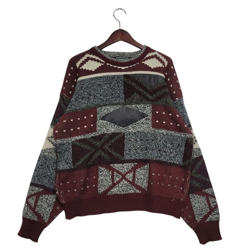 【メンズ】 CAMPUS キャンパス 韓国製 90S KNIT SWEATER ニットセ－タ－ 長袖 トップス 146-250320-ya-..