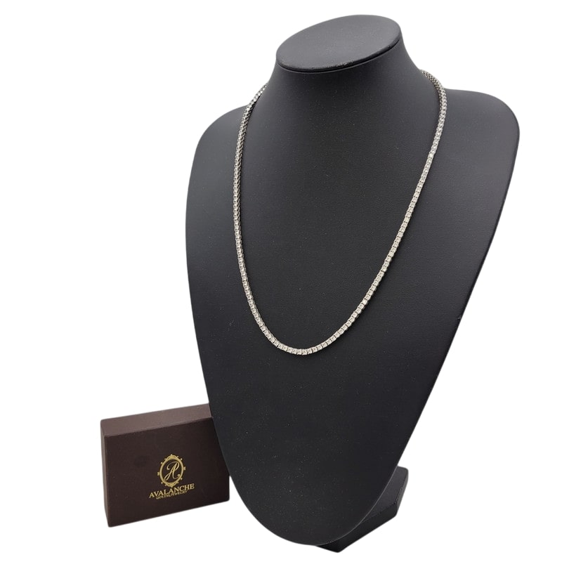 【中古品】【メンズ/レディース】 AVALANCHE アヴァランチ S925 TENNIS CHAIN テニスチェーン ネックレス アクセサリー 192-250325-ay-14-izu カラー:シルバー 万代Net店