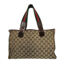 【現状渡し品】【メンズ/レディース】 GUCCI グッチ STRIPED PATTERN GG HORSE BIT TOTE BAG 145758 ストライプ ...