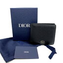 【中古品】【メンズ/レディース】 Christian Dior クリスチャンディオール CD ICON GRAINED CALFSKIN COMPACT WAL...