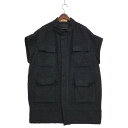 【中古品】【レディース】 MARNI マルニ WOOL MOHAIR SLEEVELESS MILITARY JACKET CPAMAG29A00TW308 ウール モヘア スリーブレス ミリタリージャケット イタリア製 168-250507-as-12-izu サイズ:38 カラー:ブラック 万代Net店